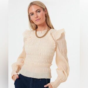 NWT Sea Pasha Pleated Top with Smocking